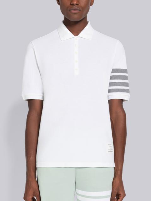 Thom Browne Classic Pique Hector 4-Bar Short Sleeve Polo