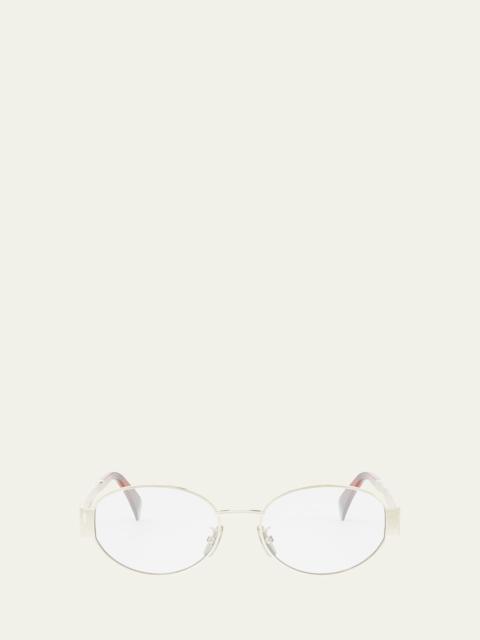 CELINE Triomphe Metal Oval Glasses