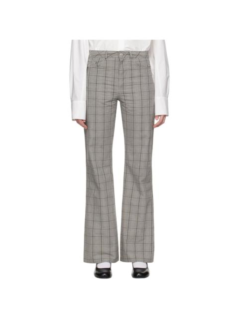 Our Legacy Black & White Moto Cut Trousers