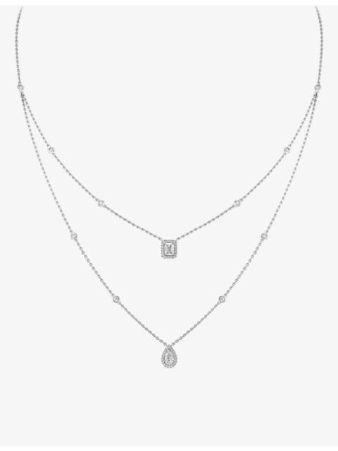 MESSIKA My Twin 18ct white-gold and diamond necklace