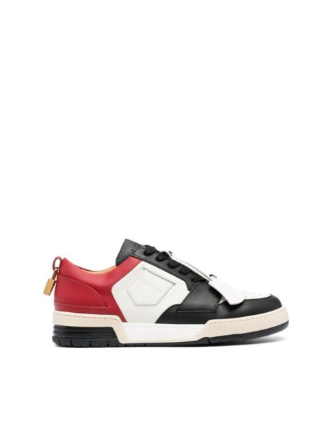 tri-colour leather sneakers