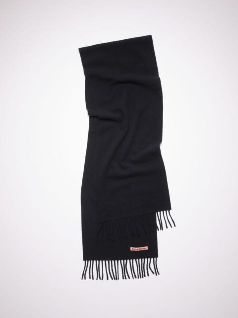 Acne Studios Fringe wool scarf - skinny - Black