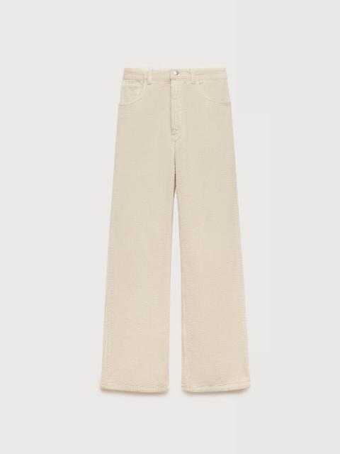 Marni CREAM CORDUROY FLARED TROUSERS