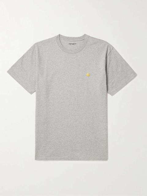 Carhartt Chase Logo-Embroidered Cotton-Jersey T-Shirt