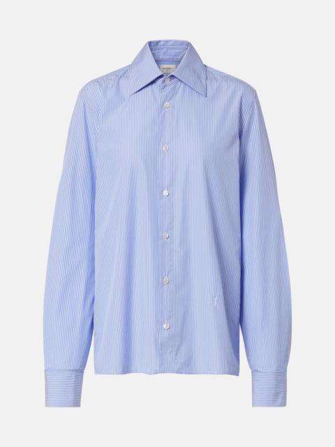 SAINT LAURENT Cassandre pinstripe cotton poplin shirt