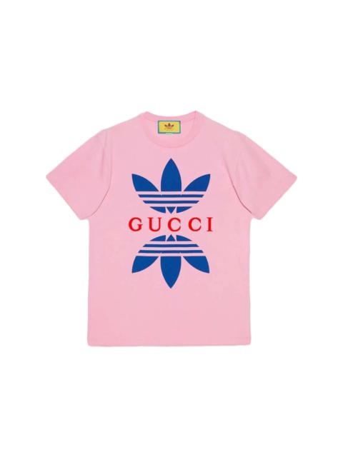 GUCCI Gucci x adidas Cotton Jersey T-Shirt Light Pink