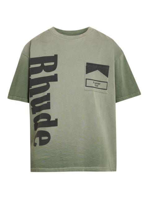 Rhude Men's Logo Pocket T-Shirt - Washed Olive Black
