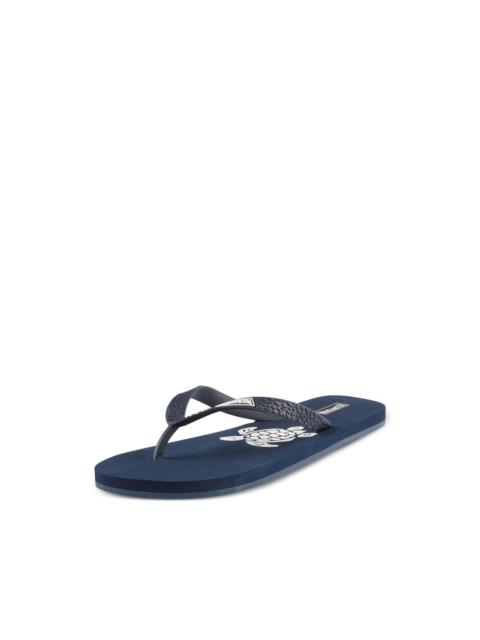 Vilebrequin turtle-scale effect flip-flops