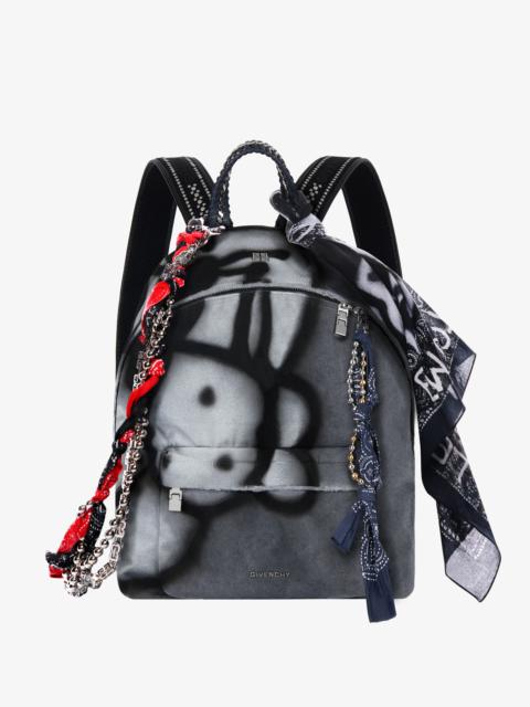 Givenchy DOUBLE U BACKPACK WITH TAG EFFECT DOG PRINTS