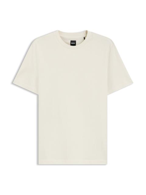 BOSS CORDUROY-JACQUARD T-SHIRT IN MERCERIZED COTTON