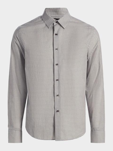 Vince Men's Condor Micro Plaid Cotton Shirt