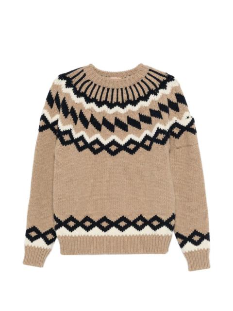 N°21 geometric-pattern sweater