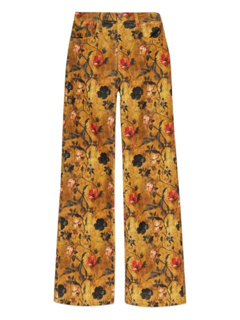 R13 floral-print jeans