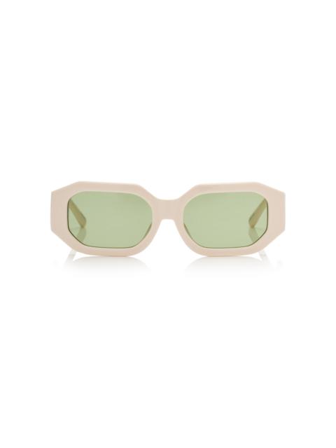 Blake Geometrical Acetate Sunglasses white