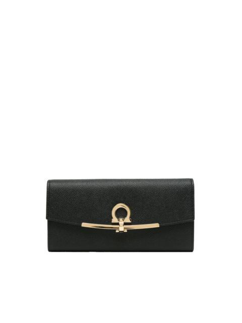 Gancini flip-lock leather purse
