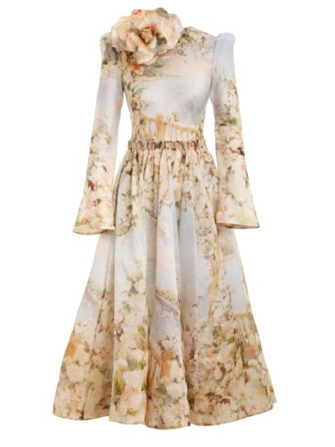 Zimmermann LYRICAL RUCHED MIDI DRESS