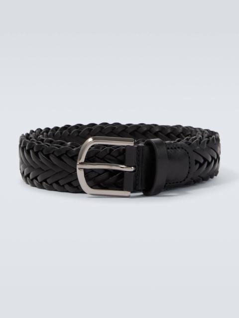 GIORGIO ARMANI Braided leather belt
