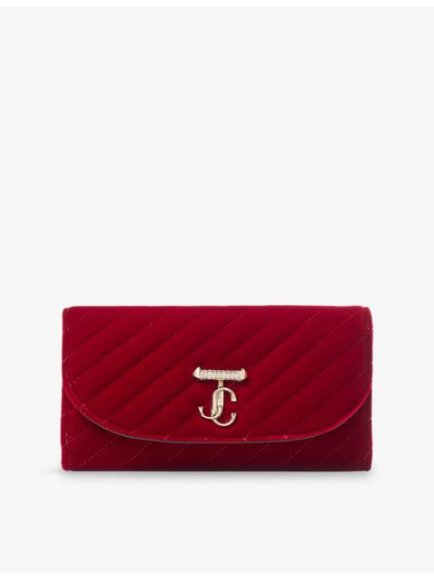 JIMMY CHOO Curve Velvet Wallet Chain