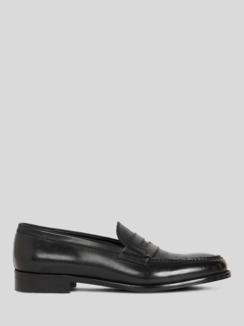 Etro LEATHER LOAFERS WITH PAISLEY DETAIL