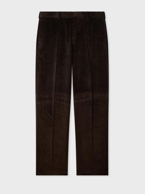 Paul Smith Relaxed-Fit Dark Brown Corduroy Trousers