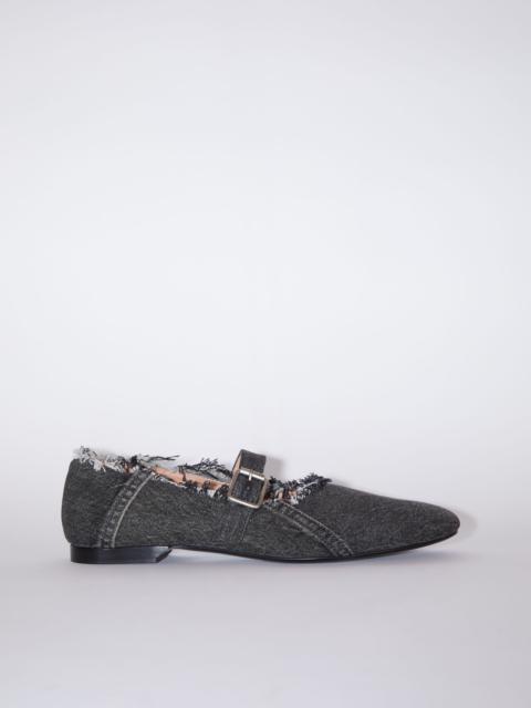 Acne Studios Denim flat shoes - Faded black