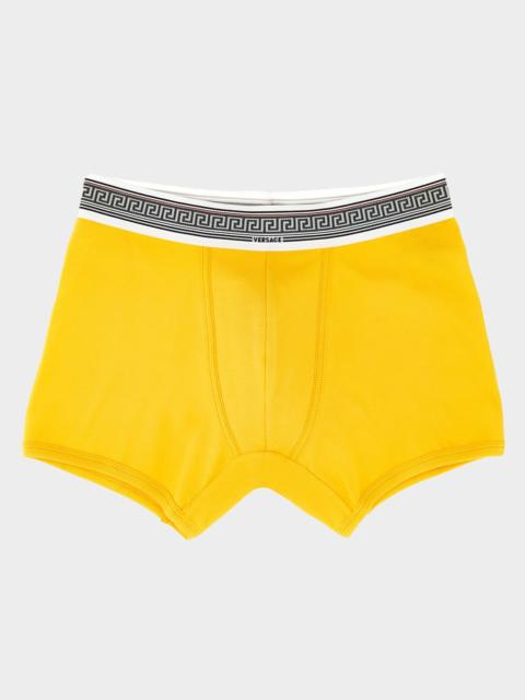 VERSACE Men & apos;s Greca-Waistband Boxer Briefs