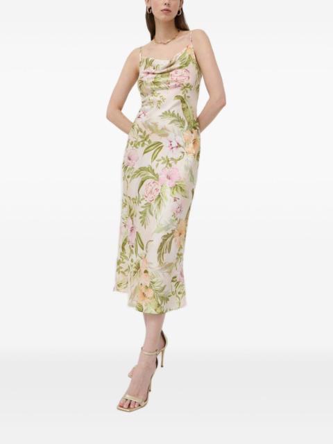 GUESS USA cowl-neck floral dress