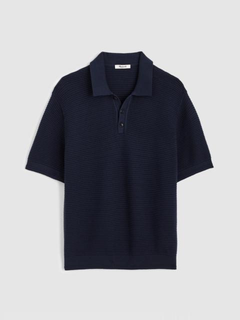 Madewell Textured Open-Stitch Polo