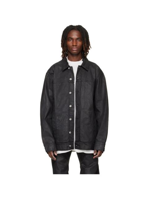 Rick Owens DRKSHDW Black Temple Jumbo Worker Denim Jacket
