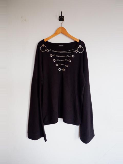 Other Designers Japanese Brand - Bercerk Gothic Chain Drawstring Crewneck - Oversized