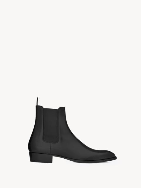 SAINT LAURENT WYATT CHELSEA BOOTS IN SMOOTH LEATHER
