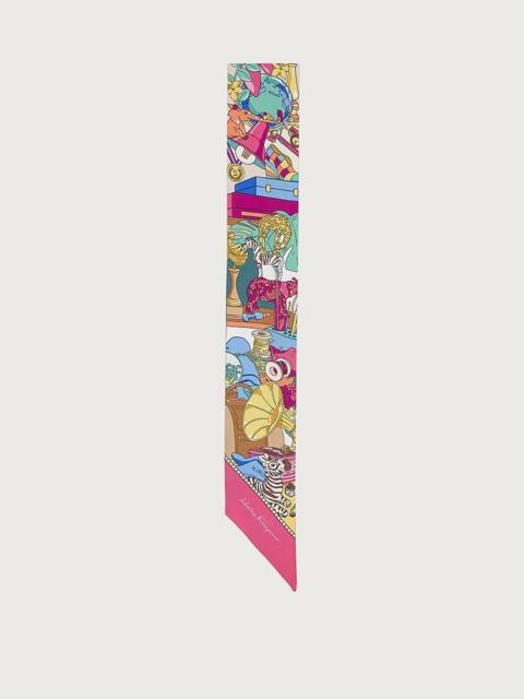 FERRAGAMO STUDIO PRINT SILK TWILLY