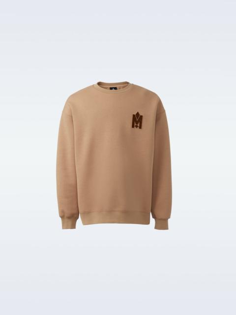 MACKAGE MAX Double face jersey sweatshirt with embroidered woodmark