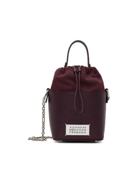 Maison Margiela Burgundy Small 5AC Bucket Bag