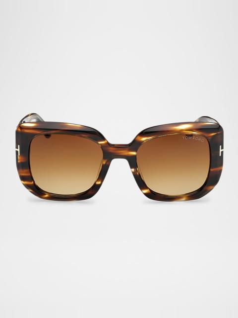 TOM FORD Carla-02 Acetate Square Sunglasses