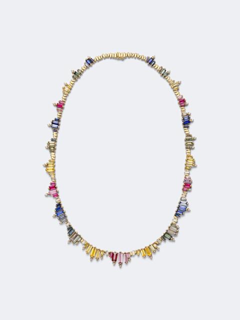 SUZANNE KALAN 18kt gold necklace with sapphires and diamonds