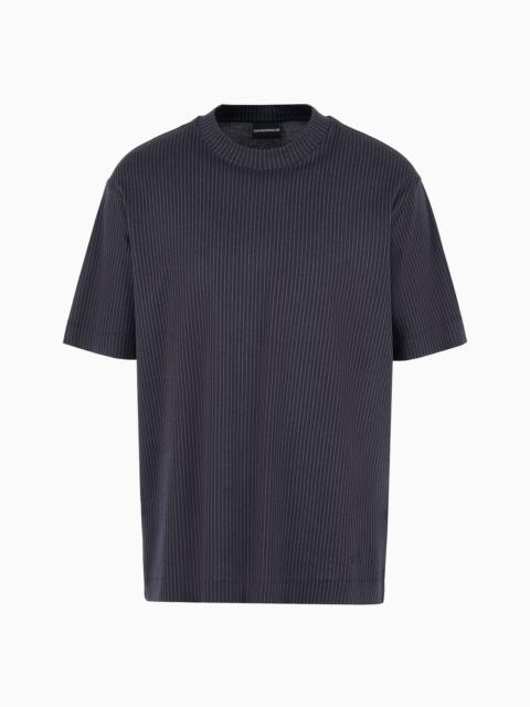 EMPORIO ARMANI ASV Lyocell-blend jersey striped T-shirt