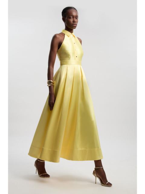 KAREN MILLEN Twill Collared Maxi Dress