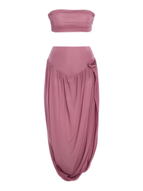 MAYGEL CORONEL Exclusive Noreiga Jersey Skirt Set purple