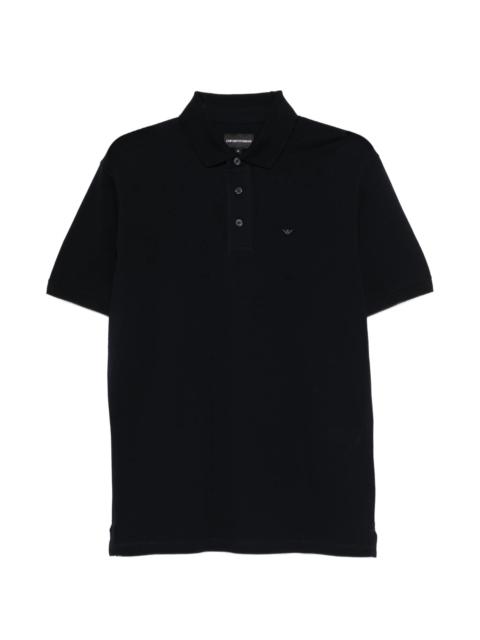 EMPORIO ARMANI Emporio Armani Logo-plaque Short-sleeve Polo Shirt