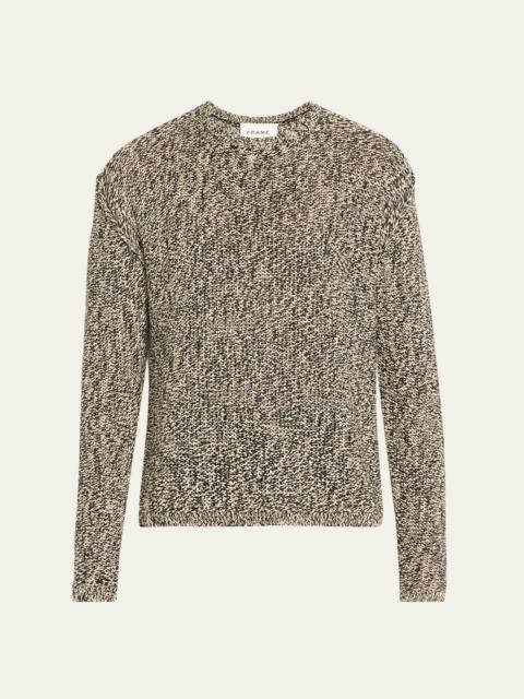 FRAME Men's Marled Linen-Blend Sweater
