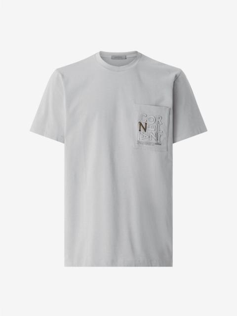CORNELIANI Beige stretch jersey crew neck t-shirt
