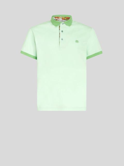 Etro POLO SHIRT WITH EMBROIDERED PEGASO