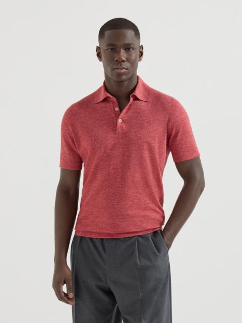 Brunello Cucinelli Linen and cotton knit polo