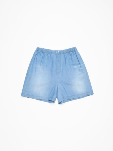 Acne Studios Shorts logo stamp - Mid blue
