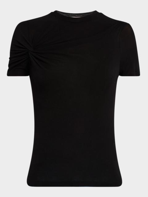 AGOLDE Lissa Gathered Short-Sleeve Tee