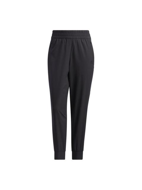 adidas (WMNS) adidas Fi Pt Woven Athleisure Casual Sports Side Stripe Bundle Feet Long Pants/Trousers Black