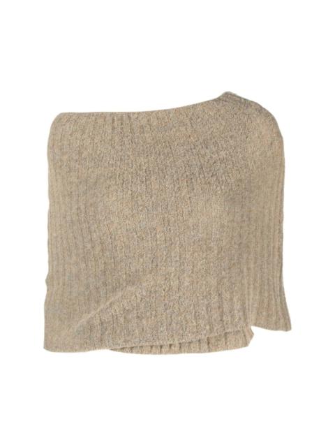 x KNWLS Clavicle asymmetric wool-blend jumper