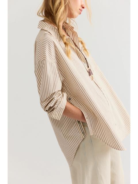 FREE PEOPLE We The Free Lexi Striped Button Down Shirt
