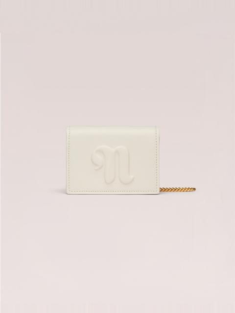 Nanushka THE CONCERTINA MINI - Card holder with chain - Off white